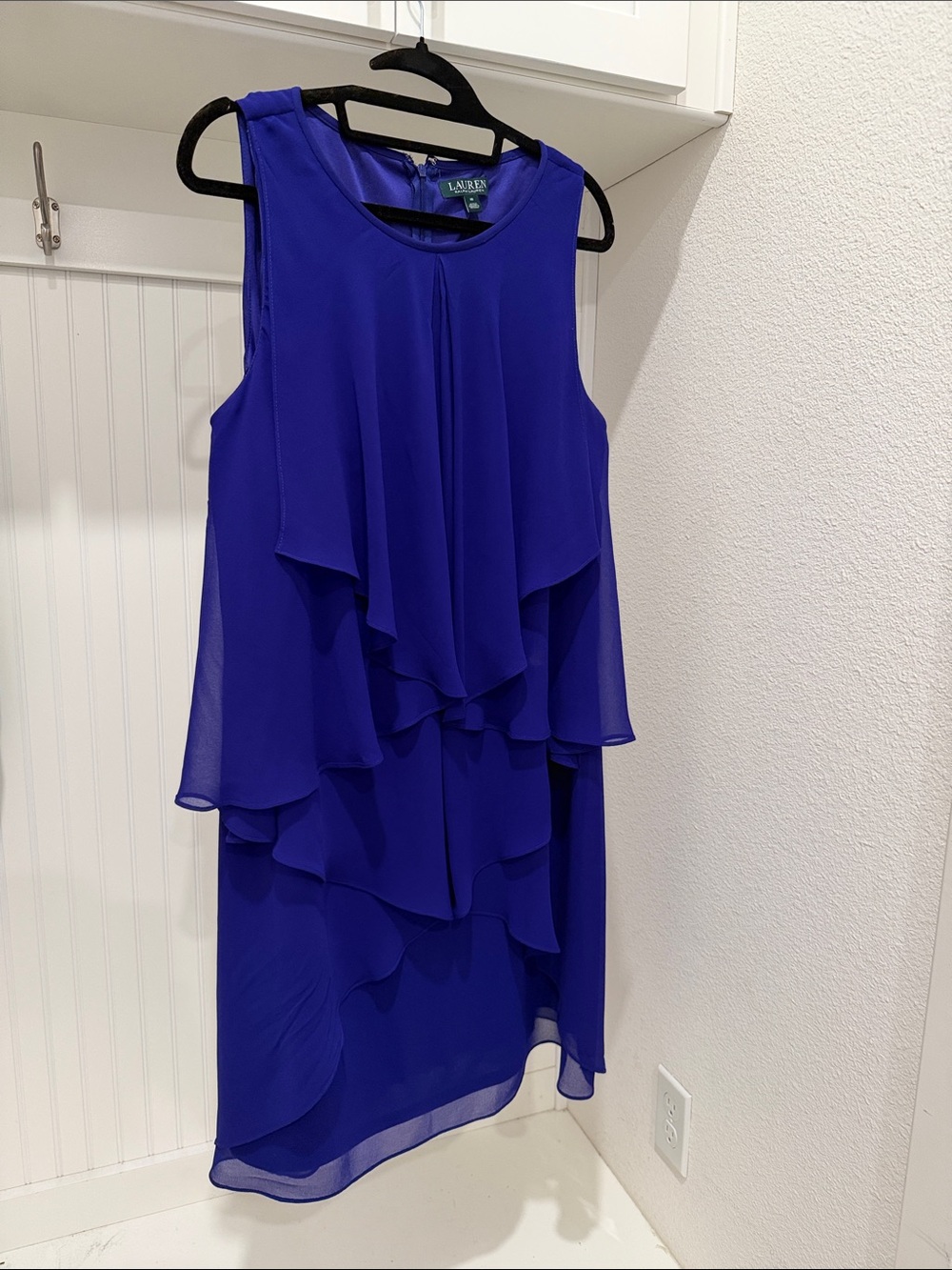 Lauren Ralph Lauren Cobalt Blue Layered Dress